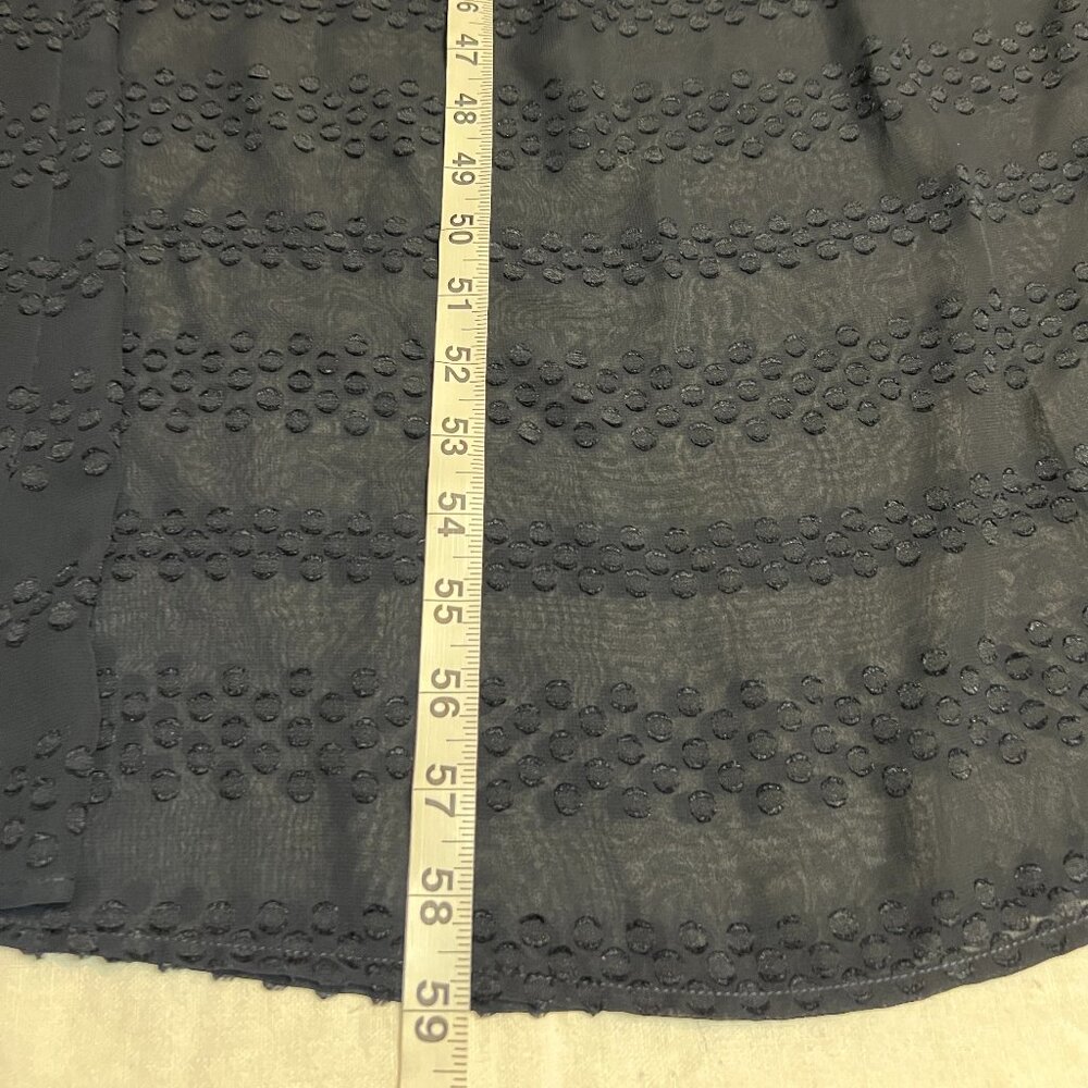 Michael Kors Maxi Dress Women Navy Textured Sleeveless Resort Vacation Size L - Picture 9 of 10